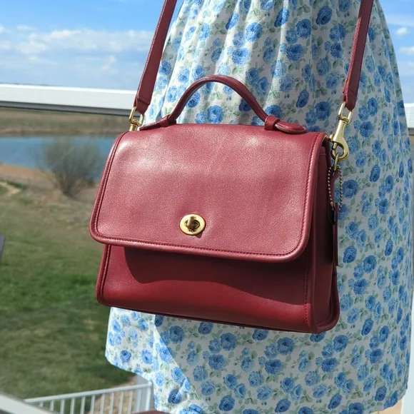 Coach | Bags | Vintage Coach Court Bag 987 Red | Poshmark